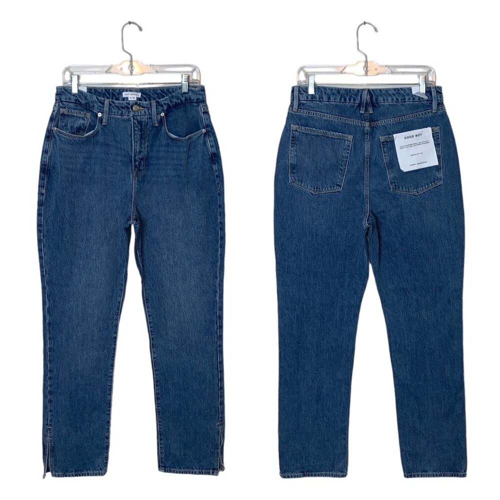Good American Women's Good Boy Tapered High-Rise Jeans Size 25x31 - Picture 5 of 12